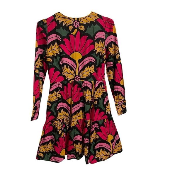 J. Crew Ratti Tiered Popover Dress Floral Size 00 - Picture 6 of 8